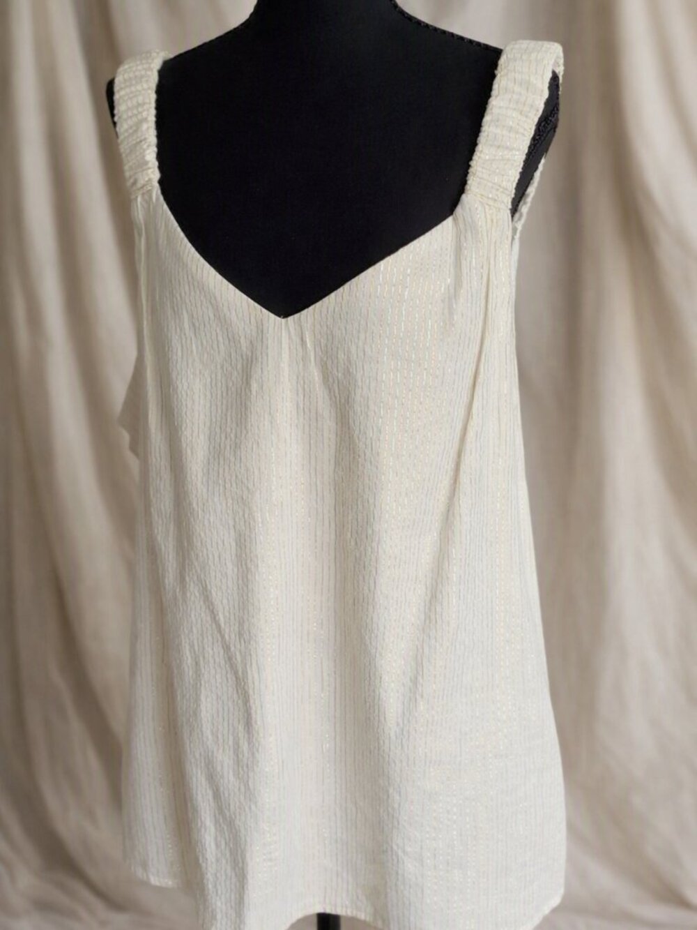 Vince Camuto Pale Yellow Textured Tank Top XXL Ladies Plus NWT